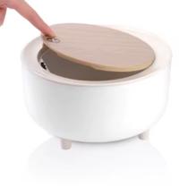 Mini Lixeira de Mesa com Tampa Portátil Compacta Moderna e Funcional Casa Escritorio