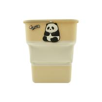 Mini lixeira de mesa Cute Panda dobrável 100g