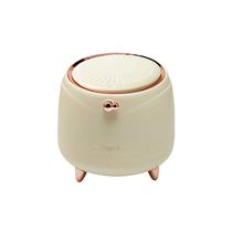 Mini lixeira de mesa elegante bege com tampa de prensa 340g