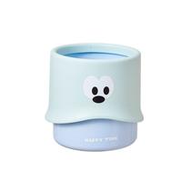 Mini lixeira de mesa fofa verde com tampa de plástico PP de 14 x 13,2 cm Mini lixeira de mesa fofa verde com tampa de plástico PP de 14 x 13,2 cm