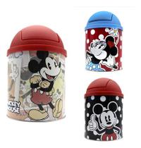 Mini Lixeira De Mesa Mickey Minnie Quarto Escritório