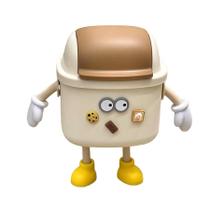 Mini lixeira de plástico, fofa caixa de mesa de desenho animado com tampa Mini lixeira de plástico, fofa caixa de mesa de desenho animado com tampa