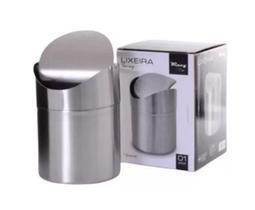 Mini Lixeira Em Inox Basculante Pia Escirtório Café 1,5l Mini Lixeira Em Inox Basculante Pia Escirtório Café 1,5l
