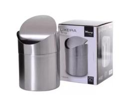 Mini Lixeira Em Inox Basculante Pia Escirtório Café 1,5l