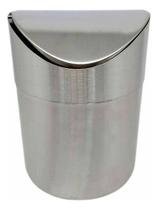 Mini Lixeira Em Inox Swing Pia Cozinha Café 1,5l Mini Lixeira Em Inox Swing Pia Cozinha Café 1,5l
