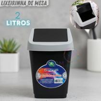 Mini Lixeira Mesa Escritório Preta Basculante 2 Lts 25459 Arqplast Mini Lixeira Mesa Escritório Preta Basculante 2 Lts 25459 Arqplast