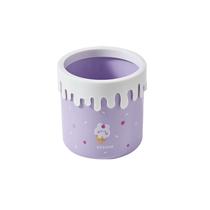 Mini lixeira roxa para mesa de sorvete fofa Mini lixeira roxa para mesa de sorvete fofa