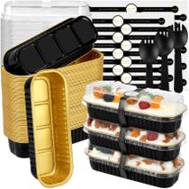 Mini Loaf Pans EGTIChome, folha de alumínio retangular, 200 ml, pacote com 100