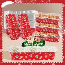 Mini Loaf Pans ylnurac Christmas, pacote com 100 tampas e colheres de 200 ml