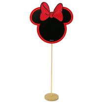 Mini Lousa C/ Haste - Silhueta Minnie Mouse - MDF - 1 unidade - Grintoy - Rizzo Mini Lousa C/ Haste - Silhueta Minnie Mouse - MDF - 1 unidade - Grintoy - Rizzo