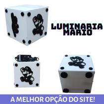 Mini Luminaria Abajur Cubo Bloco Super Mario Bross