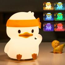 Mini Luminária Abajur Led colorido Silicone Touch Recarregável para Criança e Decorações