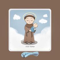 Mini Luminária Box Santo Antônio USB