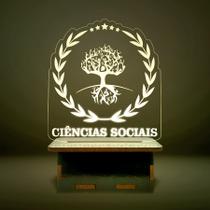 Mini Luminária Cursos - Ciências Sociais