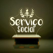Mini Luminária Cursos - Serviço Social