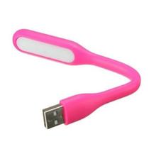 Mini Luminária de 5 Led USB Flexível Portátil Rosa Aliseu