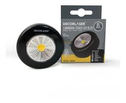 MINI LUMINARIA DE EMERGENCIA E MOVEIS BOTTON LED C/3PILHAS PRETO - Branco Quente - Decorlaser