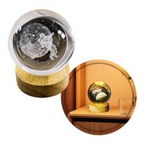 Mini Luminária de Mesa Astronauta Globo de Vidro 8cm LED 3500K USB ST3214 Mini Luminária de Mesa Astronauta Globo de Vidro 8cm LED 3500K USB ST3214