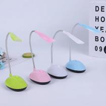 Mini luminária de mesa com 4 led's para leitura 360º flexível a pilha basica
