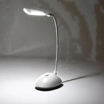Mini Luminaria De Mesa Portatil 4 Leds Leitura Estudo Branco - Desk Light