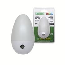 Mini Luminária de Parede Luz Guia Noturna Oval LED 4.000K - Com sensor - Taschibra