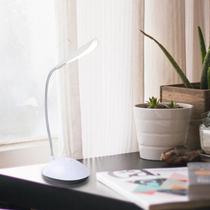Mini Luminária LED Flexível para Mesa de Trabalho Escritório Notebook Sem Fio à Pilha Portátil