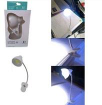 Mini Luminária Led Flexível Portátil Luz Branca Mesa Leitura
