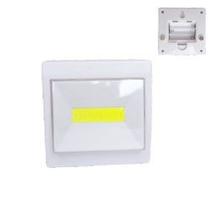 Mini Luminária Led Portátil COB Armário Corredor Abajur Pilha Fixação Imã 8,5cm