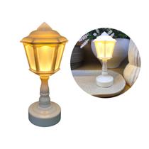 Mini Luminária Led Poste de Luz Colonial Antigo Vela 13cm