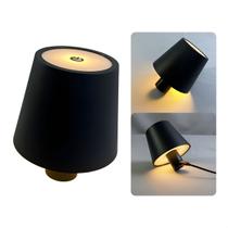 Mini Luminária Led Preta Usb Toque Portátil Mesa Leitura Estudo Luz Quente e Fria Suporte Mini Luminária Led Preta Usb Toque Portátil Mesa Leitura Estudo Luz Quente e Fria Suporte