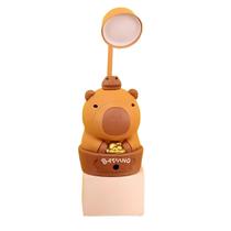 Mini Luminária LED Recarregável Capivara com Apontador Fofo Mini Luminária LED Recarregável Capivara com Apontador Fofo