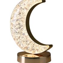 Mini Luminária Lua LED de Mesa 3 Cores USB Portátil Estilo Abajur Decoração Iluminação para Quarto Sala Escritório
