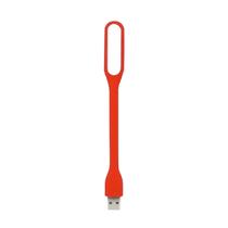 Mini Luminária Luz Lampada Led Abajur Notebook Usb Flexível Vermelho - 1 Unid.