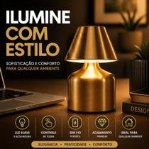 Mini Luminária Mesa USB Recarregável LED 3 Níveis para Quarto Escritório Leitura Mini Luminária Mesa USB Recarregável LED 3 Níveis para Quarto Escritório Leitura