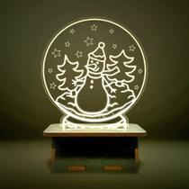 Mini Luminária Natal - Boneco de Neve