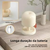Mini Luminária Noturna LED Efeito Pôr Do Sol Recarregável USB Criativa Para Mesa De Cabeceira,