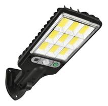 Mini Luminária Solar Goldensky Poste Rua Parede Refletor 108