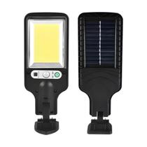 Mini Luminária Solar Poste Rua Parede Refletor 72 Cob Sensor