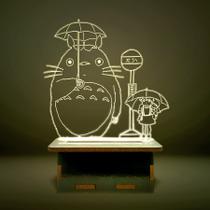 Mini Luminária Studio Ghibli - Totoro e Satsuki Ponto Ônibus