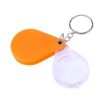 Mini Lupa Dobrável Portátil Chaveiro 10x 15x Lupa De Vidro Durável Chaveiro Ferramenta De Bolso