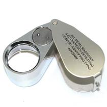 Mini Lupa Dupla Aumento Para Joias Led 40x25 Mm 9890