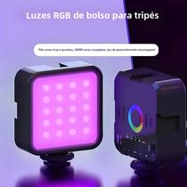 Mini Luz De Preenchimento LED RGB Ajustável Portátil Para Fotografia Ao Vivo, Câmera Móvel, Luz Mini Luz De Preenchimento LED RGB Ajustável Portátil Para Fotografia Ao Vivo, Câmera Móvel, Luz