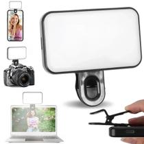 Mini Luz De Preenchimento Para Selfie Com Brilho Ajustável, 3 Modos De Cor, Recarregável, Clipe Para Mini Luz De Preenchimento Para Selfie Com Brilho Ajustável, 3 Modos De Cor, Recarregável, Clipe Para