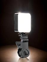 Mini luz de preenchimento portátil para selfie, luz anel, clip-on, 1pc