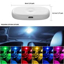 Mini Luz De Toque RGB Sem Fio Com Carregamento USB Para Teto Interno Do Carro Lâmpada De Leitura 5V