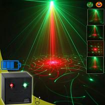 Mini Luz DJ LED Recarregável 2 Em 1, Projetor De Laser R&G Com 64 Padrões, Efeito De Lâmpada Para