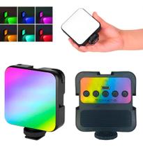 Mini Luz Rgb Recarregável Foto/vídeo Preto Rgb Mini Luz Rgb Recarregável Foto/vídeo Preto Rgb