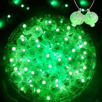 Mini luzes de balão LED ZGWJ 200PC brilham continuamente em verde