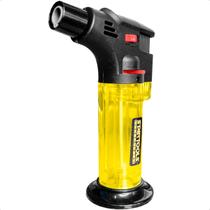 Mini Maçarico Recarregável Portátil Com Regulador de Chama