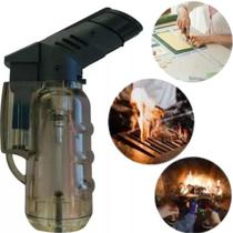 Mini Maçarico Recarregável Super Chama Regulável Isqueiro a Gás Culinário Cozinha Startools